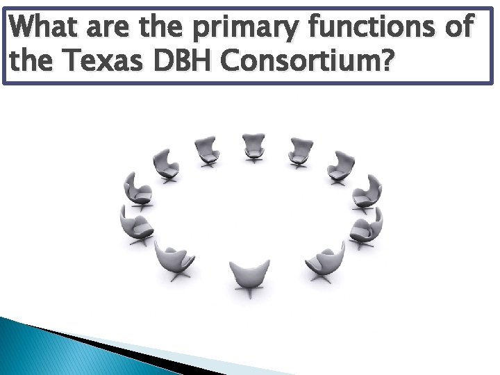 What are the primary functions of the Texas DBH Consortium? 