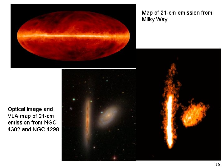 Map of 21 -cm emission from Milky Way Optical image and VLA map of