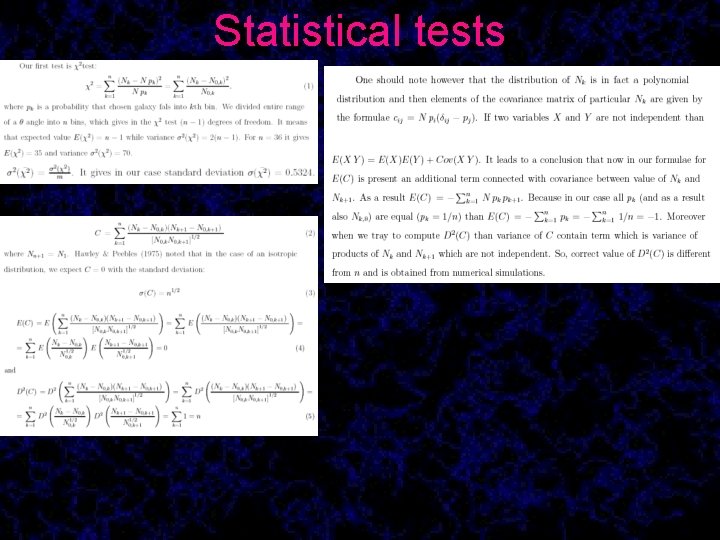 Statistical tests 