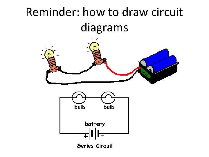 Reminder: how to draw circuit diagrams 