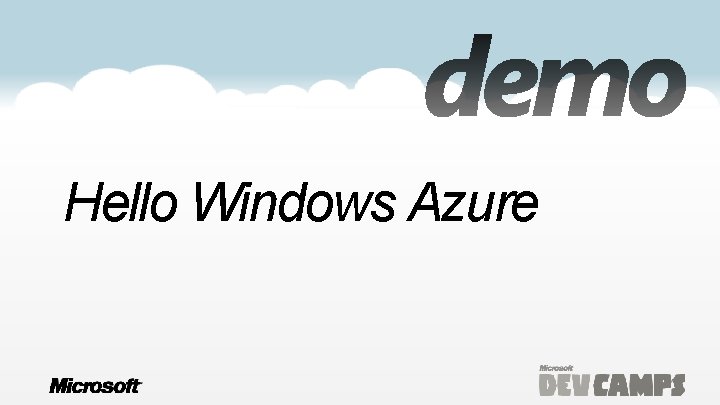 Hello Windows Azure 
