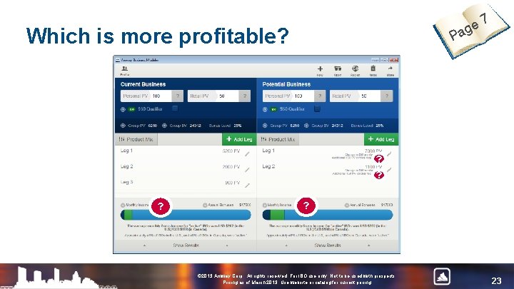 ge a P Which is more profitable? 7 ? ? ? ? © 2013