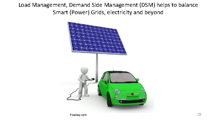 Load Management, Demand Side Management (DSM) helps to balance Smart (Power) Grids, electricity and