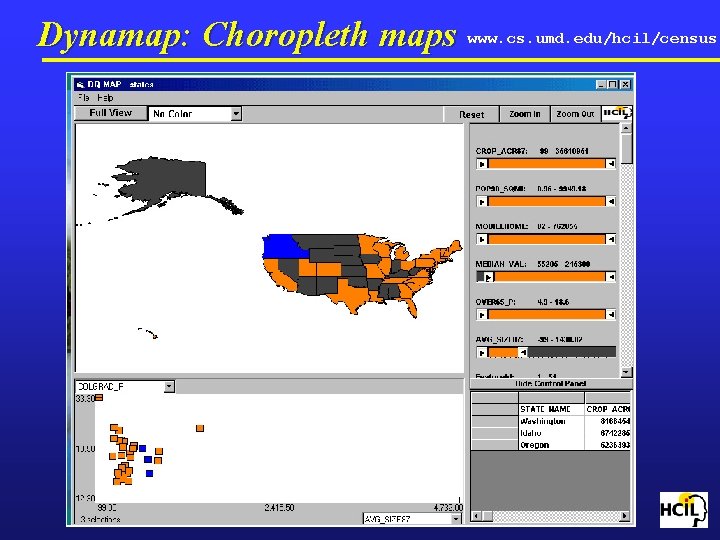 Dynamap: Choropleth maps www. cs. umd. edu/hcil/census 