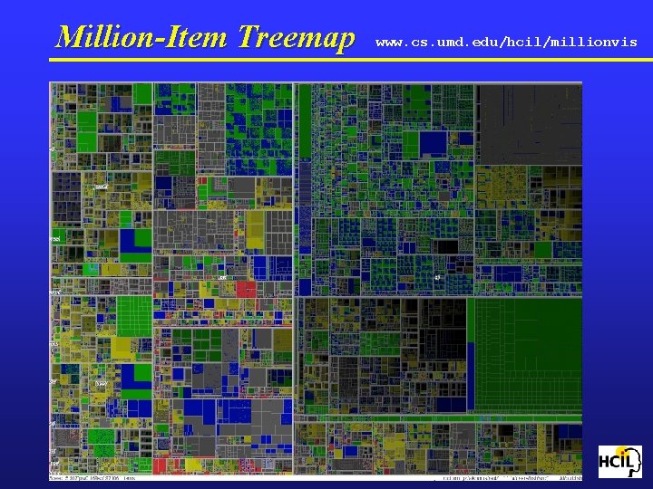 Million-Item Treemap www. cs. umd. edu/hcil/millionvis 
