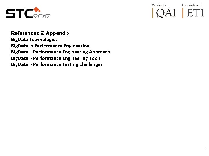References & Appendix Big. Data Technologies Big. Data in Performance Engineering Big. Data -