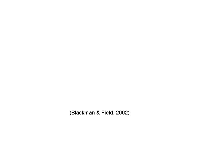 (Blackman & Field, 2002) 