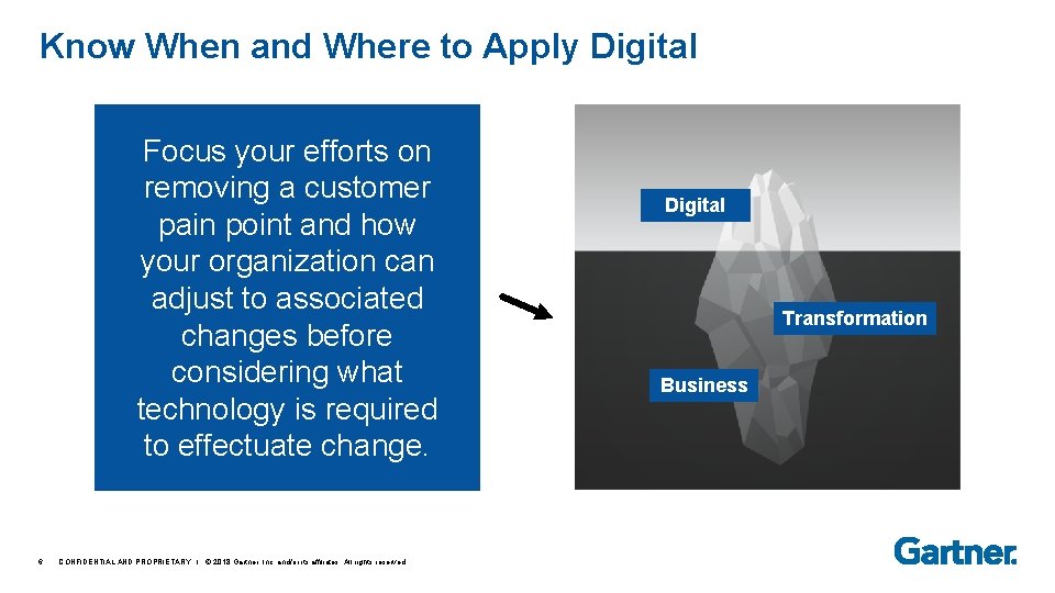 Know When and Where to Apply Digital Focus your efforts on removing a customer