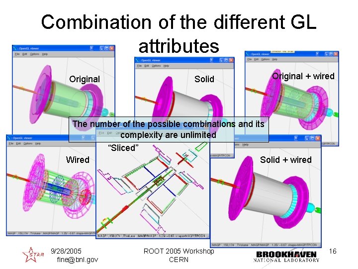 Combination of the different GL attributes Original Solid Original + wired The number of