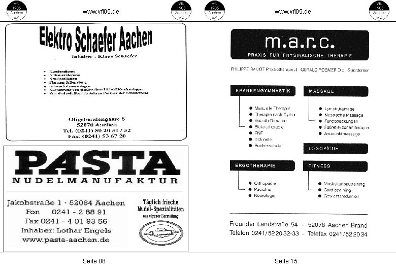 www. vfl 05. de Seite 06 Seite 15 