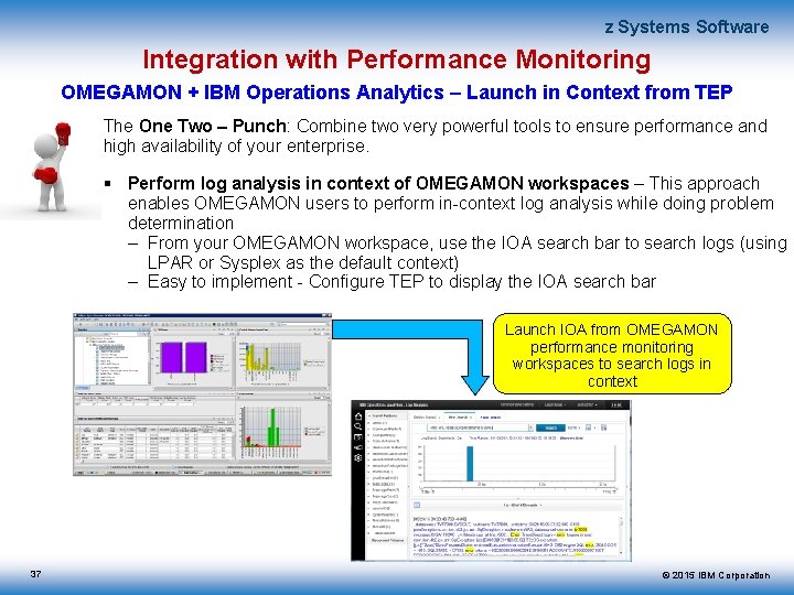 z Systems Software Integration with Performance Monitoring OMEGAMON + IBM Operations Analytics – Launch