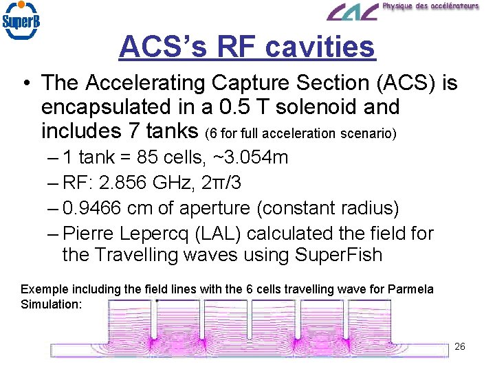 ACS’s RF cavities • The Accelerating Capture Section (ACS) is encapsulated in a 0.