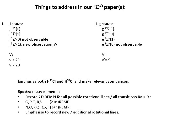 Things To Address In Our 3 S Papers