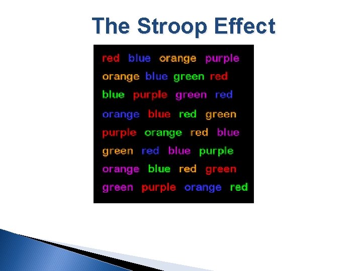 The Stroop Effect 