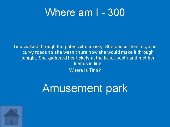 Where am I - 300 Tina walked through the gates with anxiety. She doesn’t