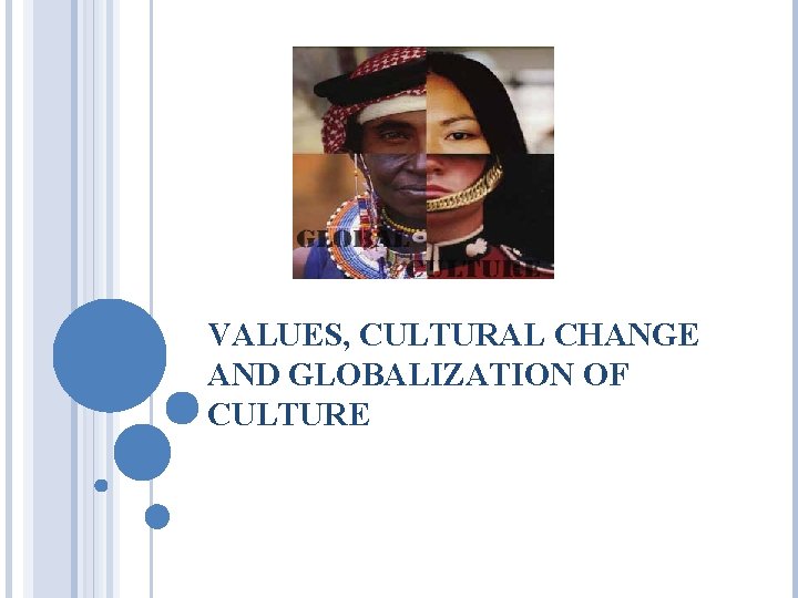 VALUES, CULTURAL CHANGE AND GLOBALIZATION OF CULTURE VALUES, CULTURAL CHANGE AND GLOBALIZATION OF CULTURE