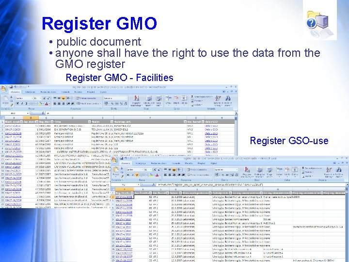 Register GMO • public document • anyone shall have the right to use the