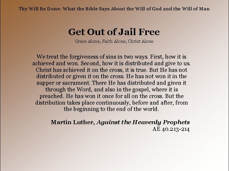 Thy Will Be Done: What the Bible Says About the Will of God and