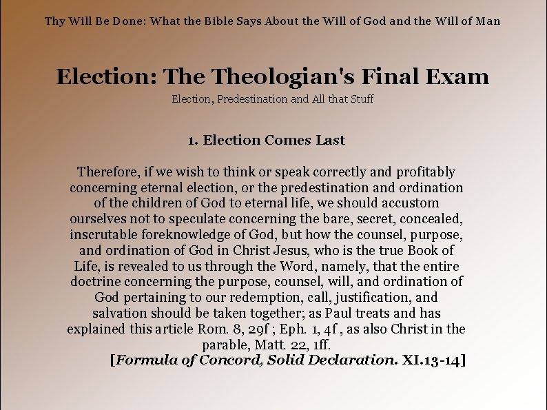 Thy Will Be Done: What the Bible Says About the Will of God and