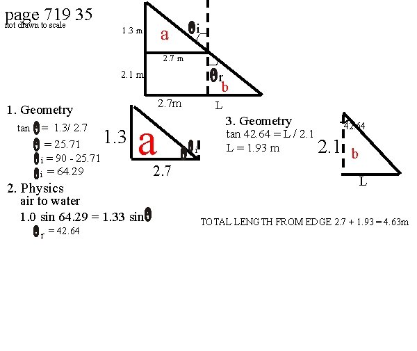 page 719 35 not drawn to scale a 1. 3 m i 2. 7