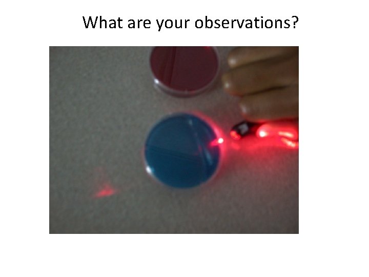 What are your observations? 