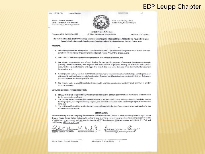 EDP Leupp Chapter 