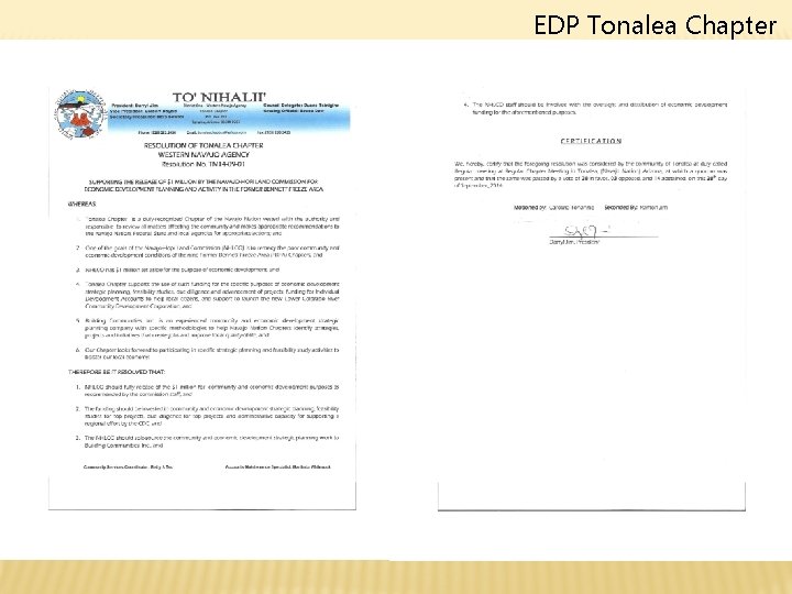 EDP Tonalea Chapter 