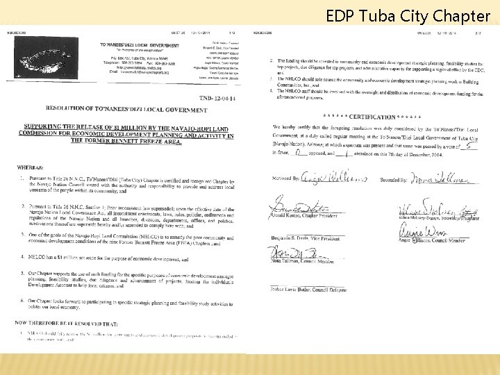 EDP Tuba City Chapter 