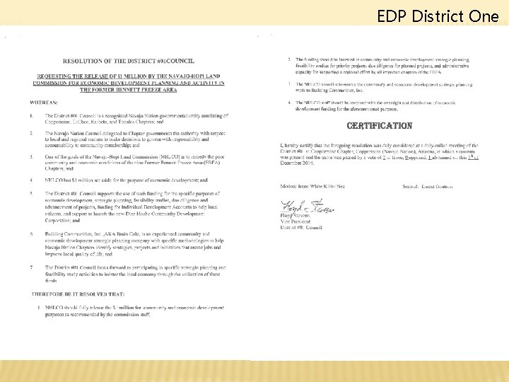 EDP District One 
