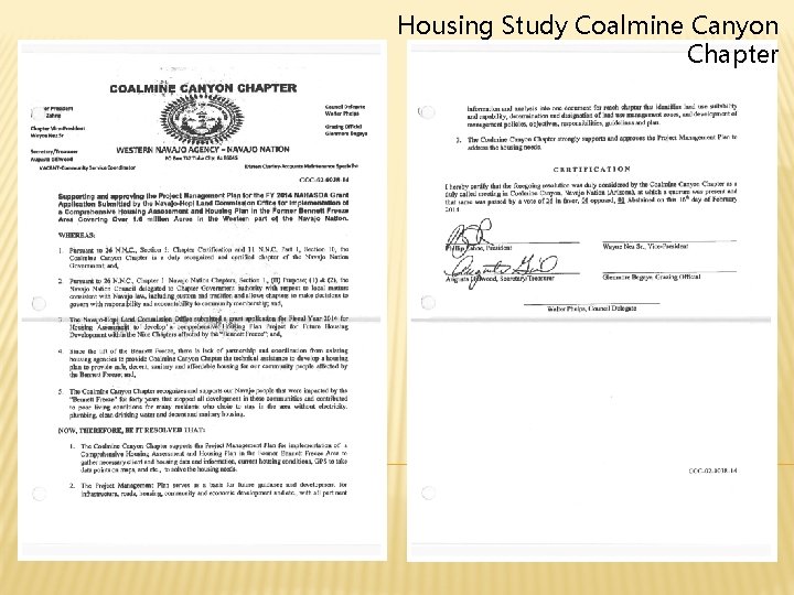 Housing Study Coalmine Canyon Chapter 