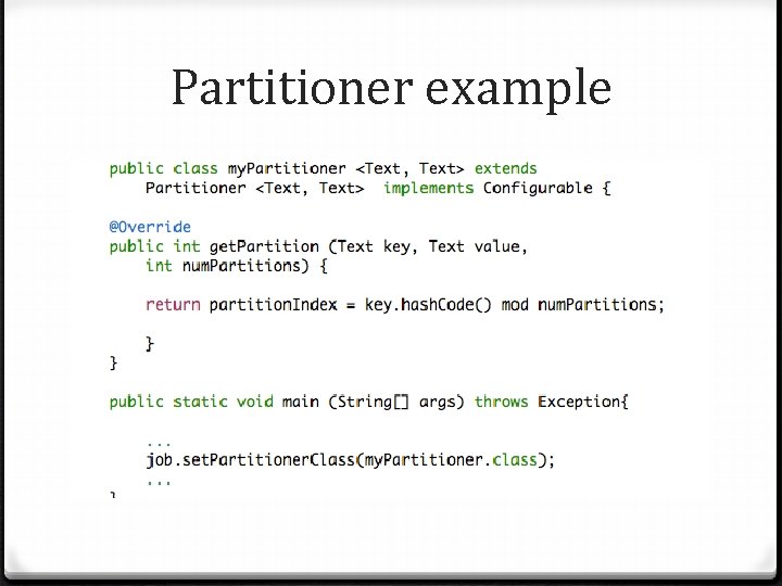 Partitioner example 