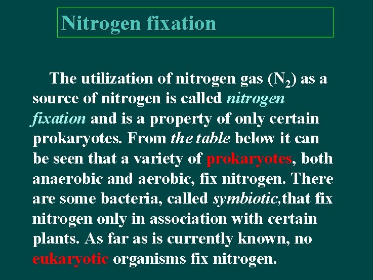 Nitrogen fixation The utilization of nitrogen gas (N 2) as a source of nitrogen