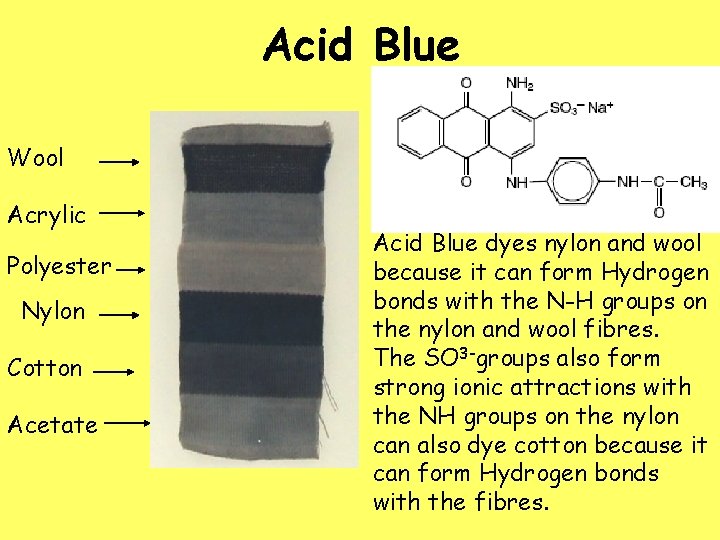 Acid Blue Wool Acrylic Polyester Nylon Cotton Acetate Acid Blue dyes nylon and wool