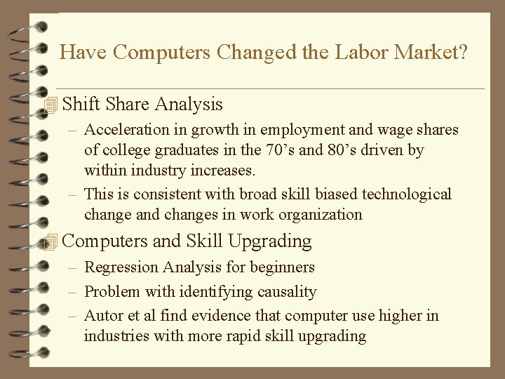 Have Computers Changed the Labor Market? 4 Shift Share Analysis – Acceleration in growth