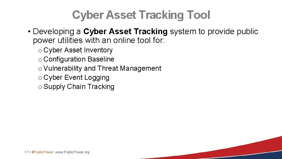 Cyber Asset Tracking Tool • Developing a Cyber Asset Tracking system to provide public