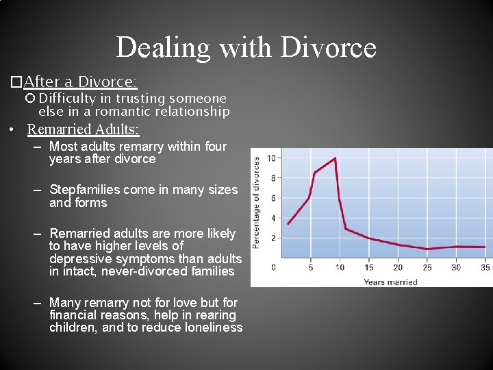 Dealing with Divorce �After a Divorce: Difficulty in trusting someone else in a romantic