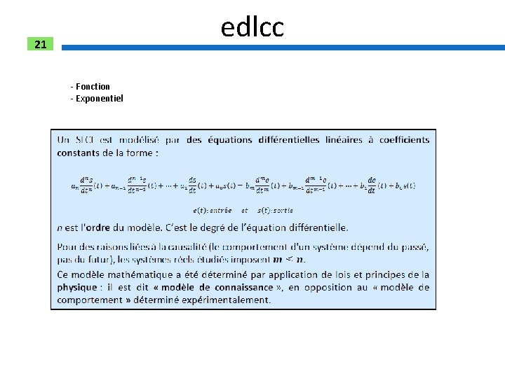 edlcc 21 - Fonction - Exponentiel 