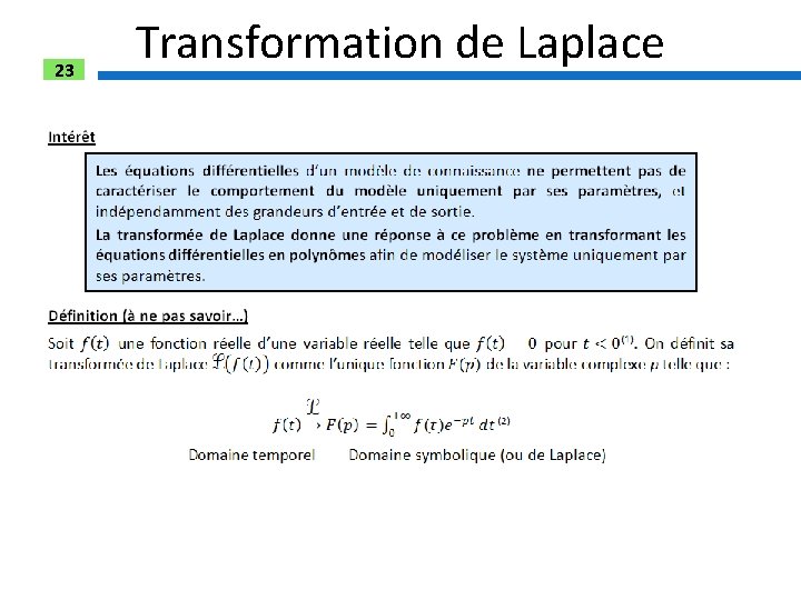 23 Transformation de Laplace 