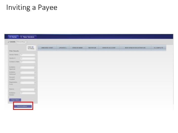 Inviting a Payee 6 