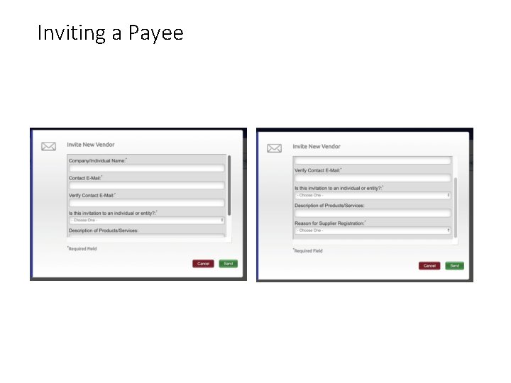 Inviting a Payee 7 