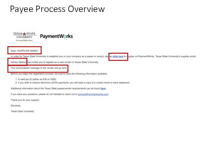 Payee Process Overview 9 