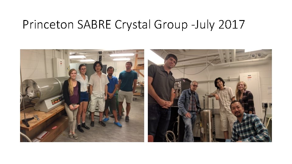 Princeton SABRE Crystal Group -July 2017 