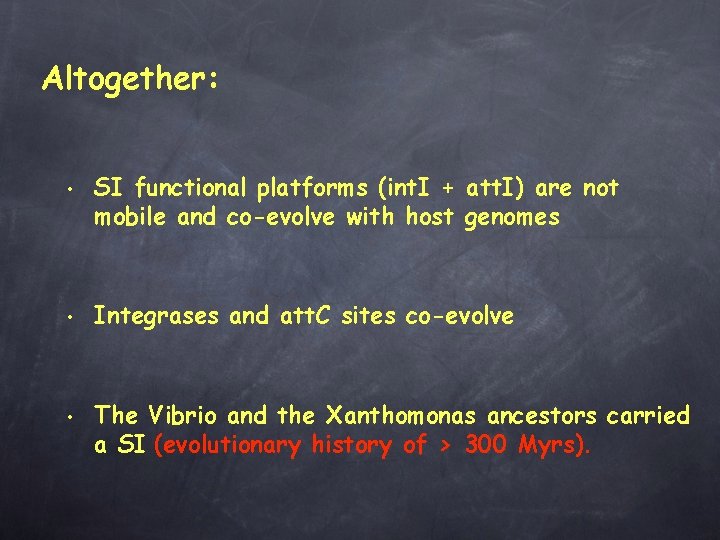 Altogether: • • • SI functional platforms (int. I + att. I) are not