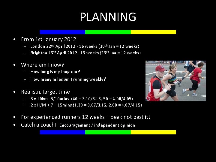 PLANNING • From 1 st January 2012 – London 22 nd April 2012 -