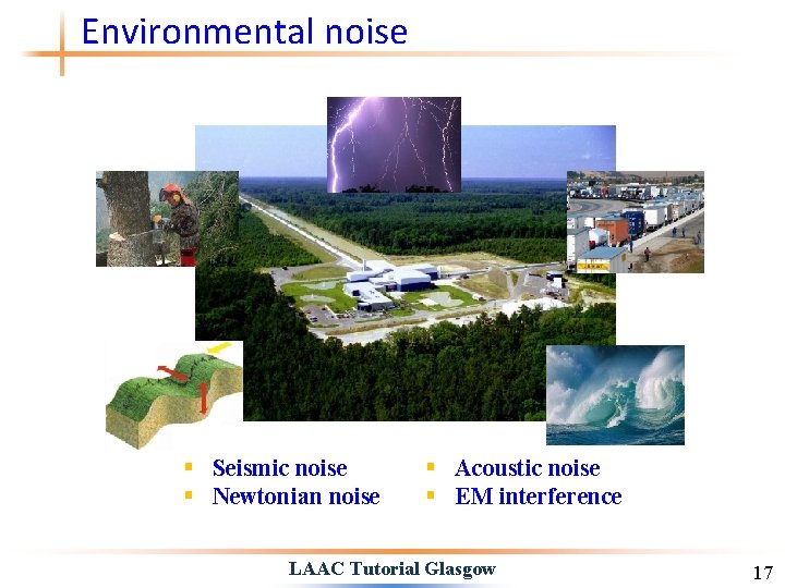 Environmental noise § Seismic noise § Newtonian noise § Acoustic noise § EM interference