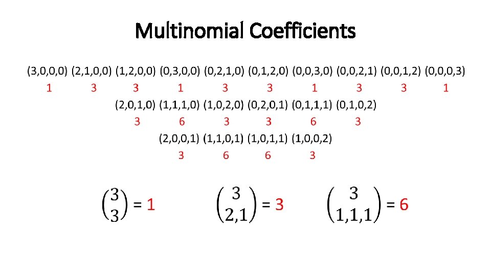 Multinomial Coefficients • 