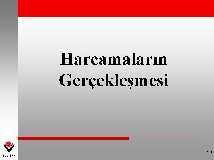 Harcamaların Gerçekleşmesi 22 