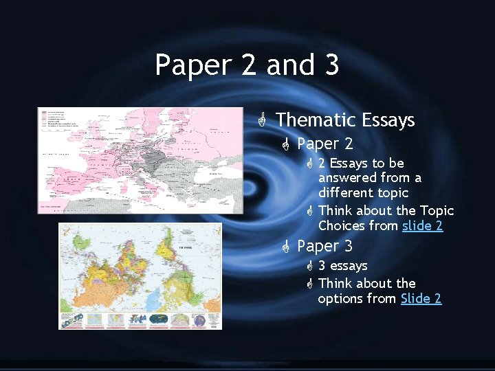 Paper 2 and 3 G Thematic Essays G Paper 2 G 2 Essays to