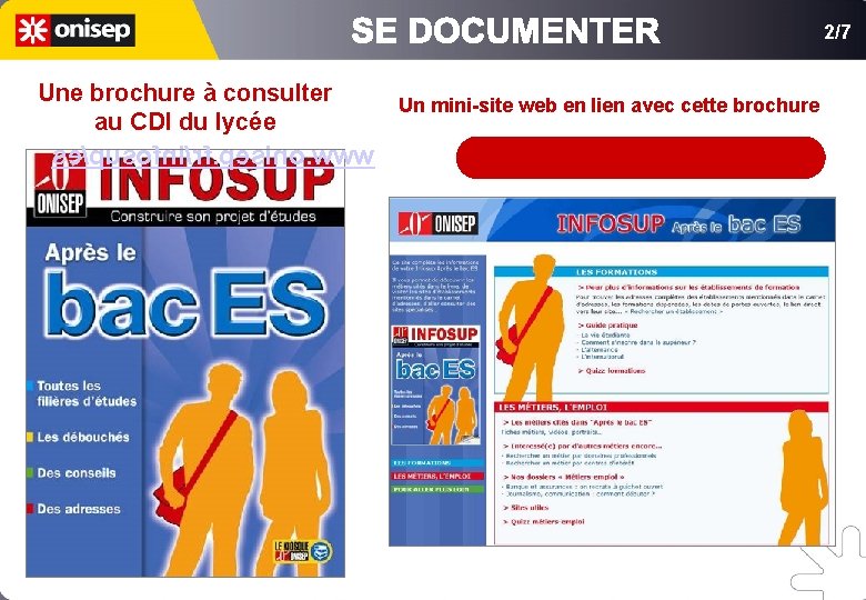 2/7 Une brochure à consulter au CDI du lycée se/pusofni/rf. pesino. www Un mini-site