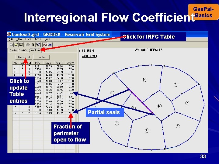 Gas. Pal. Basics Interregional Flow Coefficient Click for IRFC Table Click to update Table